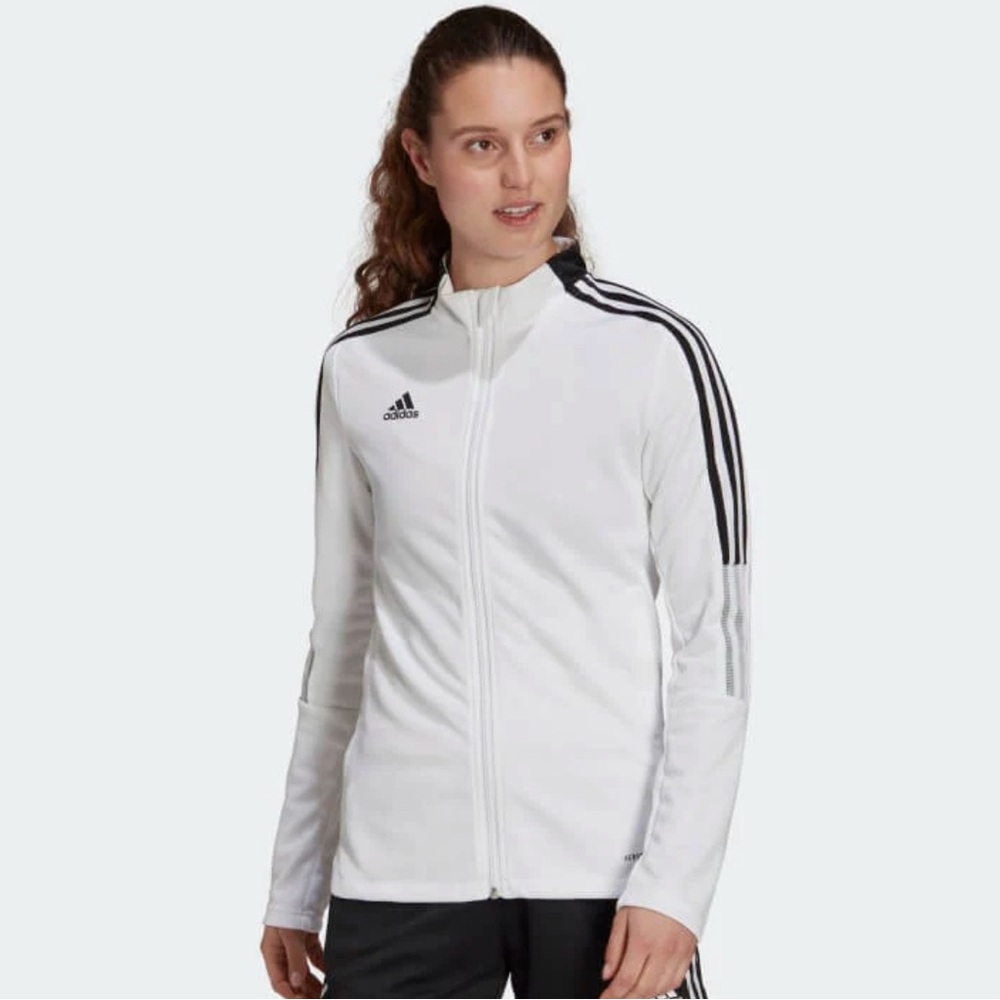 Adidas Classic White Jacket with Black Accents